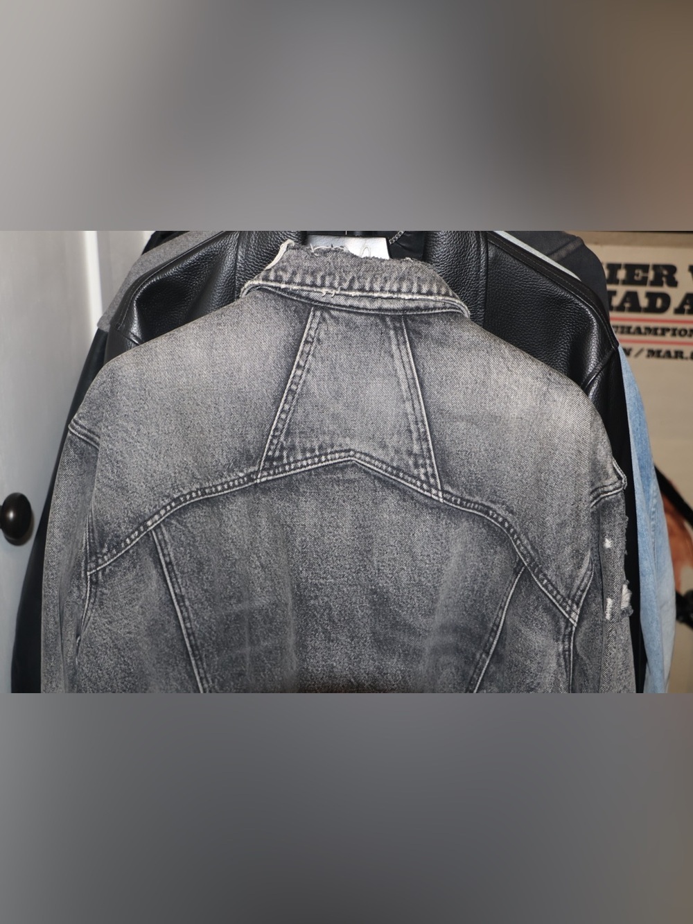 Rhude Drop Neck Denim Trucker Jacket - Picture 7 of 9